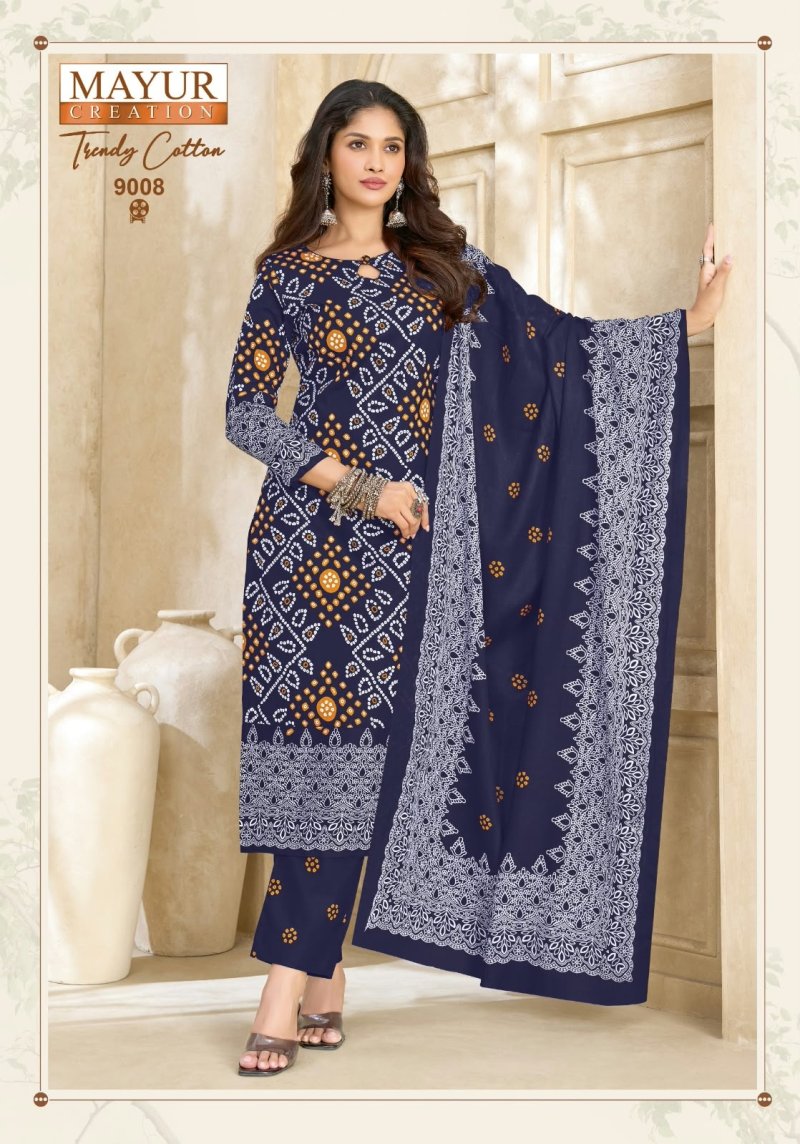 Trendy Cotton Vol 9 By Mayur Cotton Printed Dress Material 